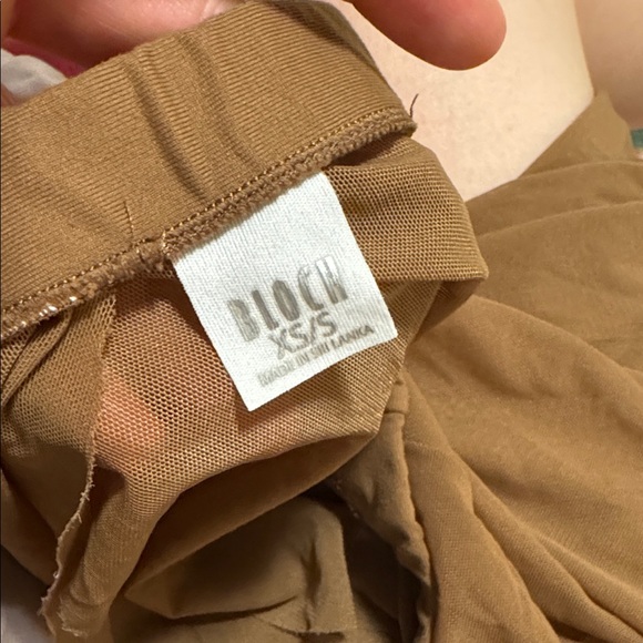 Elegant Block Brown Women's Pull-On Dance Skirt - Picture 2 of 2